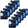 DULA Compatible Dymo D1 45026 Label Tape, 10 Rolls, White on Blue, 12 mm x 7 m view 1