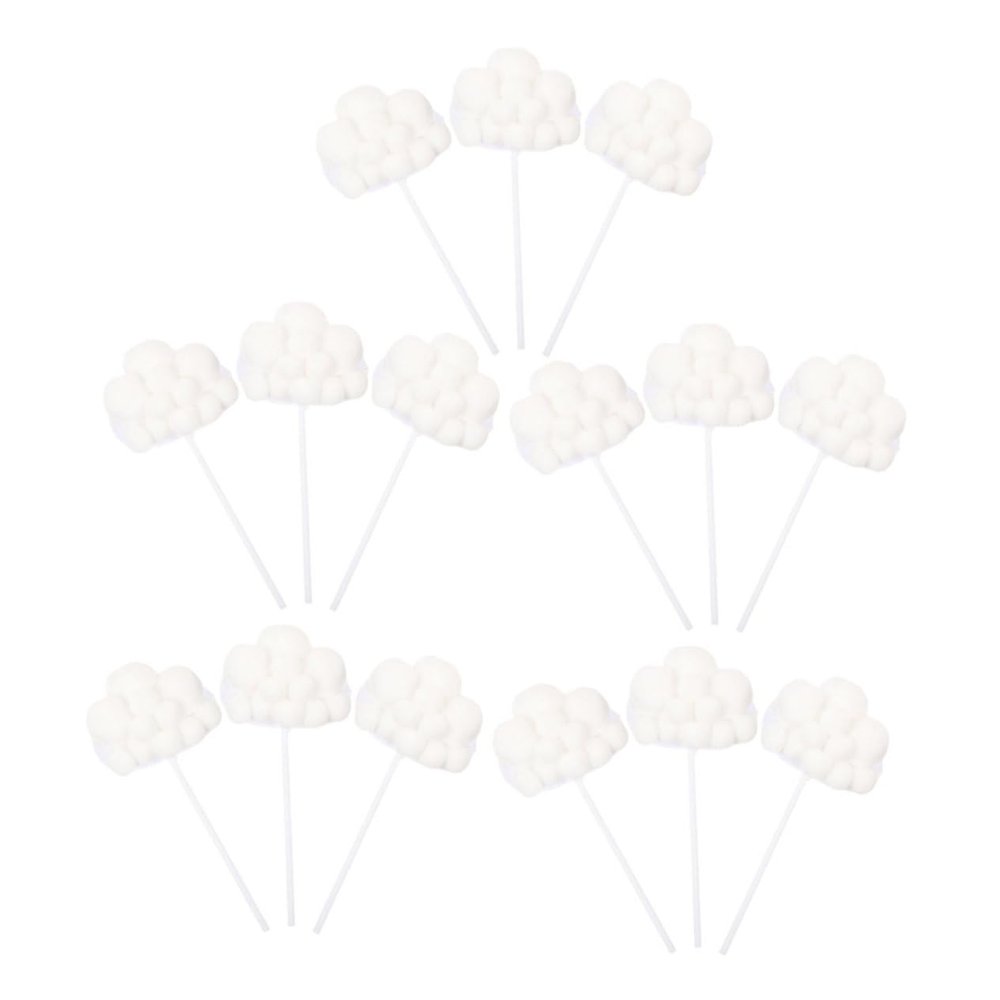 GARVALON 15-Piece Cloud Cake Toppers for Birthdays, Weddings, and Parties