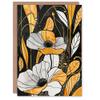 Artery8 Abstract Gold and Black Poppy Flowers Greeting Card for Her, Birthday Card view 1