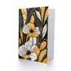 Artery8 Abstract Gold and Black Poppy Flowers Greeting Card for Her, Birthday Card view 2