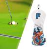 rockible Golf Wood Headcover, PU Golf Club Protector, White FW view 2