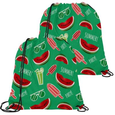 VAPOKF 2-Pack Drawstring Gym Bags, PE Sports Bags, Multicolor