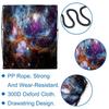 VAPOKF Drawstring Gym Bags, Polyethylene, Large Cord, Swim Trainer Bag, Customizable, for School, Gym, Sports, Travel, Star Nebula Space, 2-Pack view 3