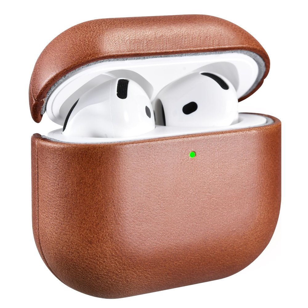 ICARER Leather Case for AirPods 5 (2026)/AirPods 4, Brown