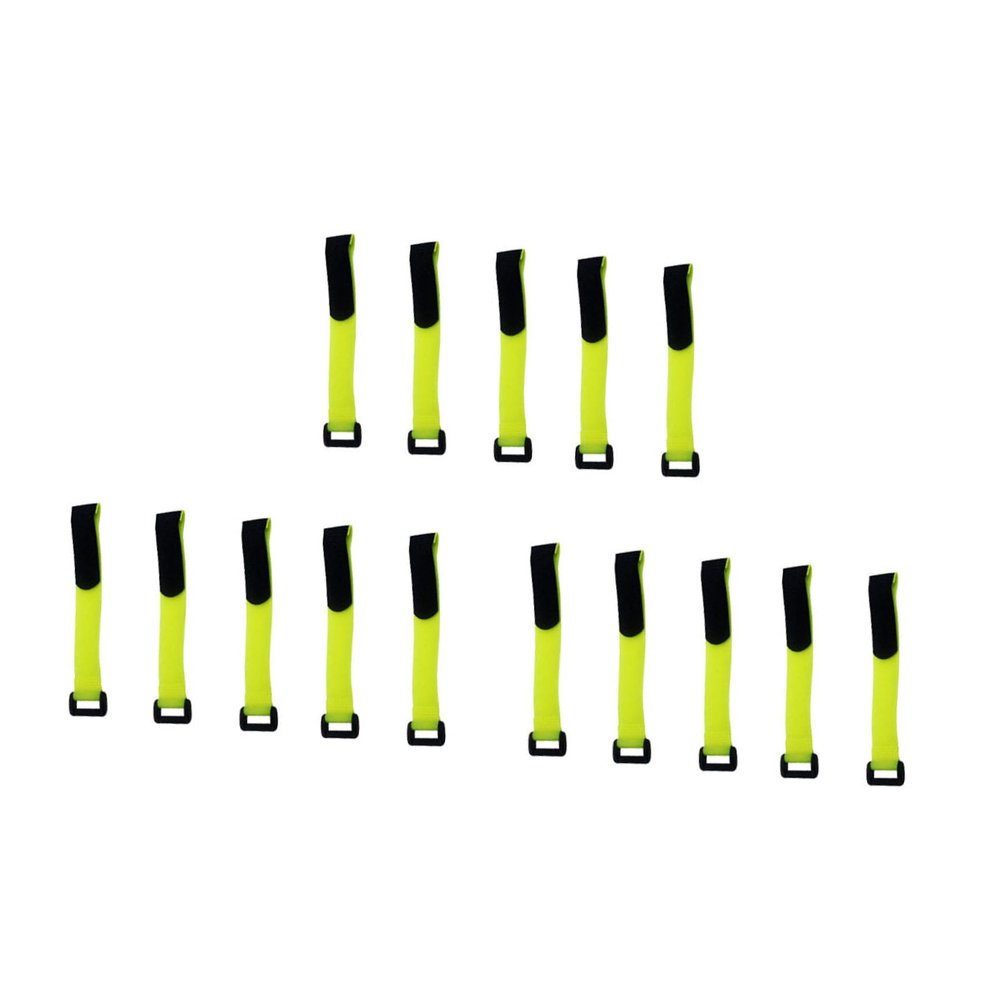 Artibetter 15-Piece Nylon Hook-and-Loop Bicycle Straps, Random Colors