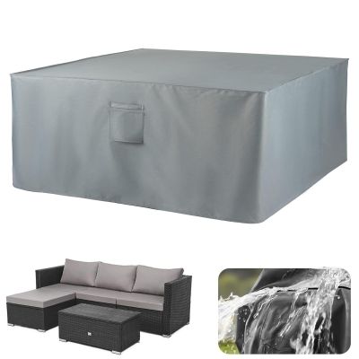 XUEDNGM Waterproof Outdoor Furniture Cover, 222 x 170 x 100 cm, 420D, Gray
