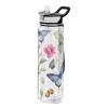 Mnsruu 1L Water Bottle with Straw, Butterfly and Flower Design, BPA-Free Tritan view 1
