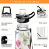 Mnsruu 1L Water Bottle with Straw, Butterfly and Flower Design, BPA-Free Tritan view 3