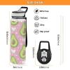 Mnsruu Transparent Water Bottle with Straw, Orange Buffalo Plaid, Tritan, BPA-Free, 1,000 ml view 4