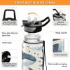 Mnsruu 1 L Sports Water Bottle with Straw, BPA-Free Tritan, Clear view 3