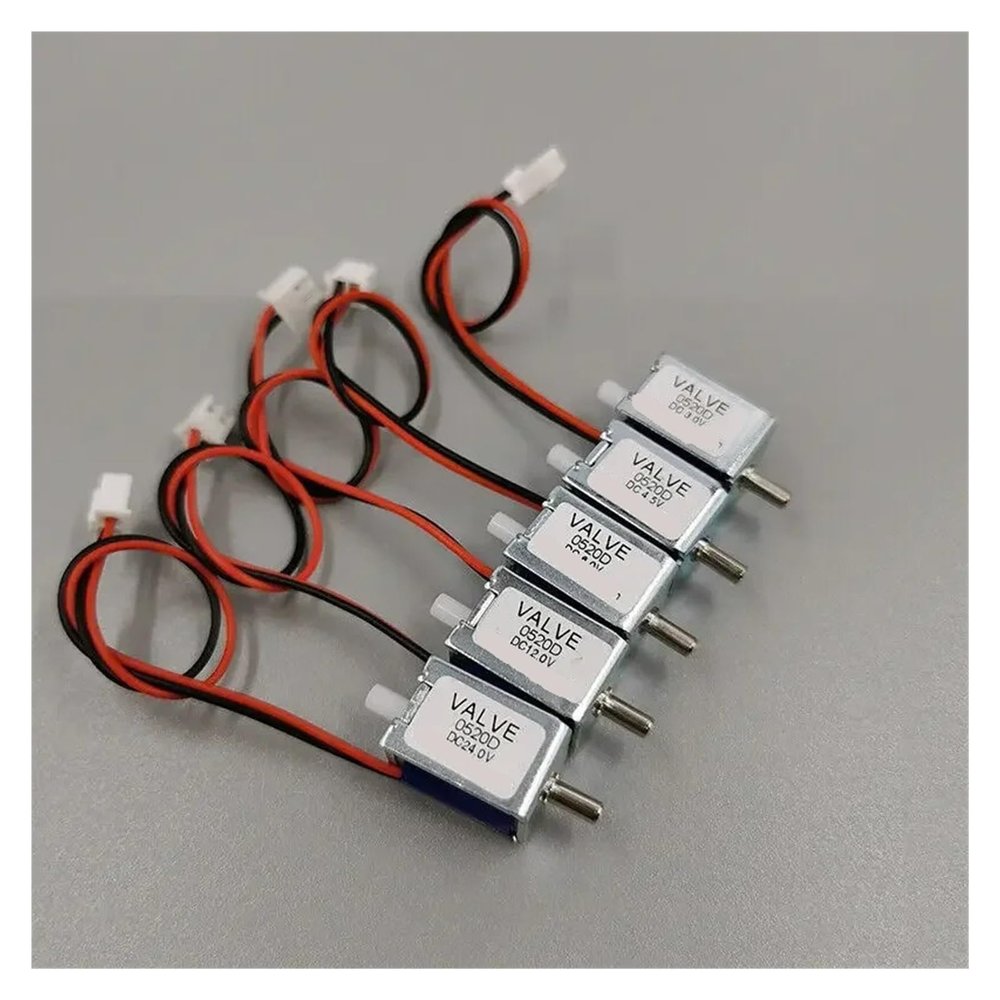 0520D Solenoid Valve DC 3V/4.5V/6V/12V/24V Normally Closed (N/C) Gas and Air Flow Control Vent Valve IINKUEYK (6V)