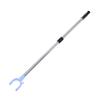 IMIKEYA 5-Piece Telescopic Garment Hook Rod, Adjustable Retractable Clothesline Rod, Stainless Steel, Black view 3