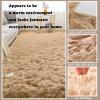 XUEDNGM Shaggy Faux Fur Rug 170 x 240 cm, Non-Slip, Washable, Beige view 2
