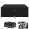 XUEDNGM 420D Waterproof Garden Furniture Cover, 318 x 88 x 100 cm, Black view 1
