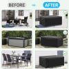 XUEDNGM 420D Waterproof Garden Furniture Cover, 318 x 88 x 100 cm, Black view 4