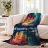Northern Lights Flannel Fleece Throw Blanket, Soft Warm 3D-Printed Microfiber view 3