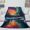 Northern Lights Flannel Fleece Throw Blanket, Soft Warm 3D-Printed Microfiber view 4