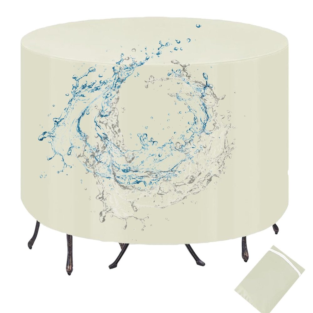 TYHJSH Round Outdoor Furniture Cover, 420D Oxford Fabric