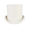 SaoBiiu 17 cm Wool Felt Tall Top Hat, Topper, Derby Hat for Women and Men, White, Size S (55 cm), One Size view 1