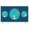 LUNCHS Creative TV Cover for Flat-Screen TVs, Desk/Wall Mount, Elegant and Versatile, 60 in (136 × 90 cm), Round view 1