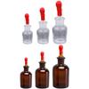 OUNONA 6-Pack Glass Dropper Bottles with Plastic Tips, 30 ml, 60 ml, 125 ml view 1