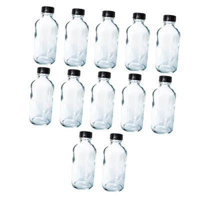OUNONA Thick-Walled Glass Reagent Bottles, 120 mL, 12-Pack