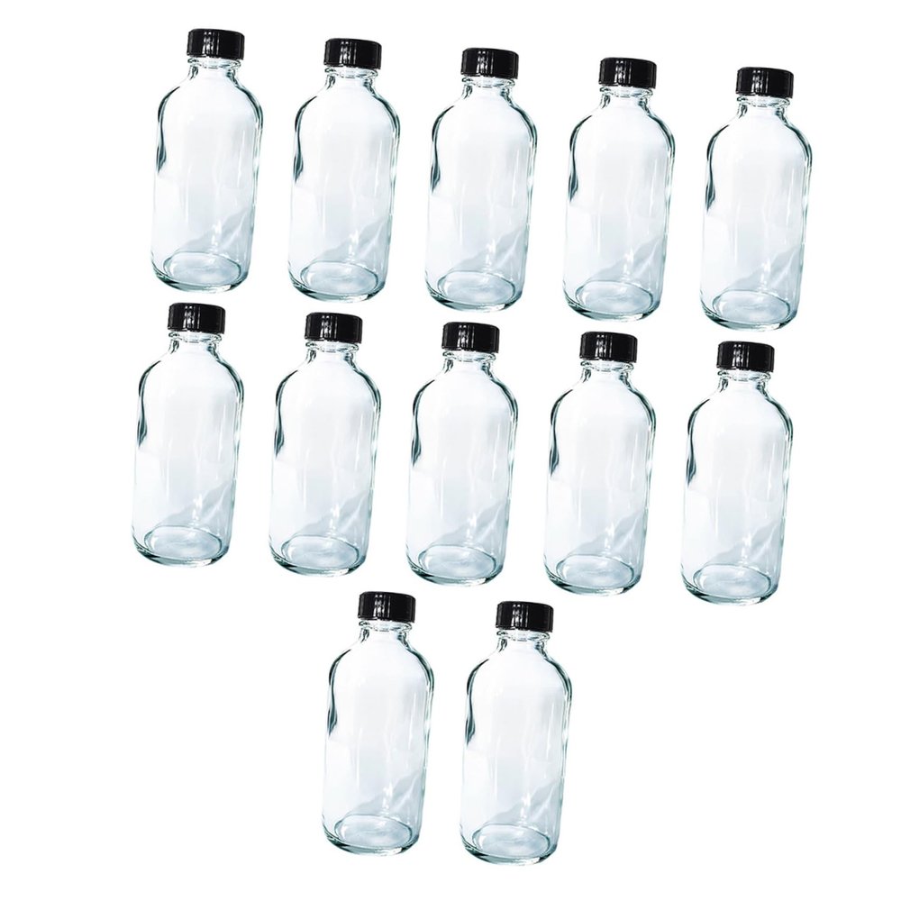 OUNONA Thick-Walled Glass Reagent Bottles, 120 mL, 12-Pack