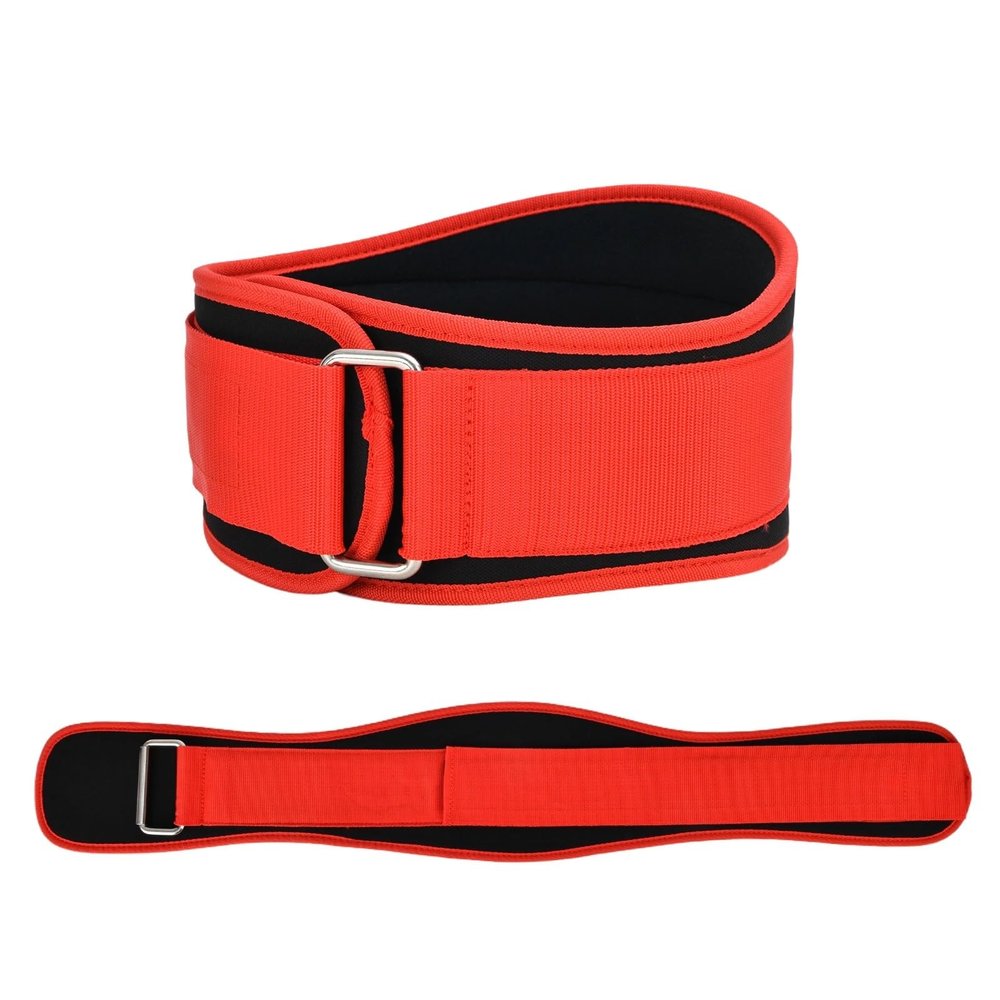 WJLYDM Weightlifting Belt for Men and Women, Core and Lower Back Support, Red, S