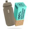 AARON ECO Water Bottle, 100% Biodegradable, 500 ml, Lightweight, Leakproof, BPA-Free, Beige view 1