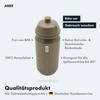 AARON ECO Water Bottle, 100% Biodegradable, 500 ml, Lightweight, Leakproof, BPA-Free, Beige view 2