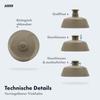 AARON ECO Water Bottle, 100% Biodegradable, 500 ml, Lightweight, Leakproof, BPA-Free, Beige view 3
