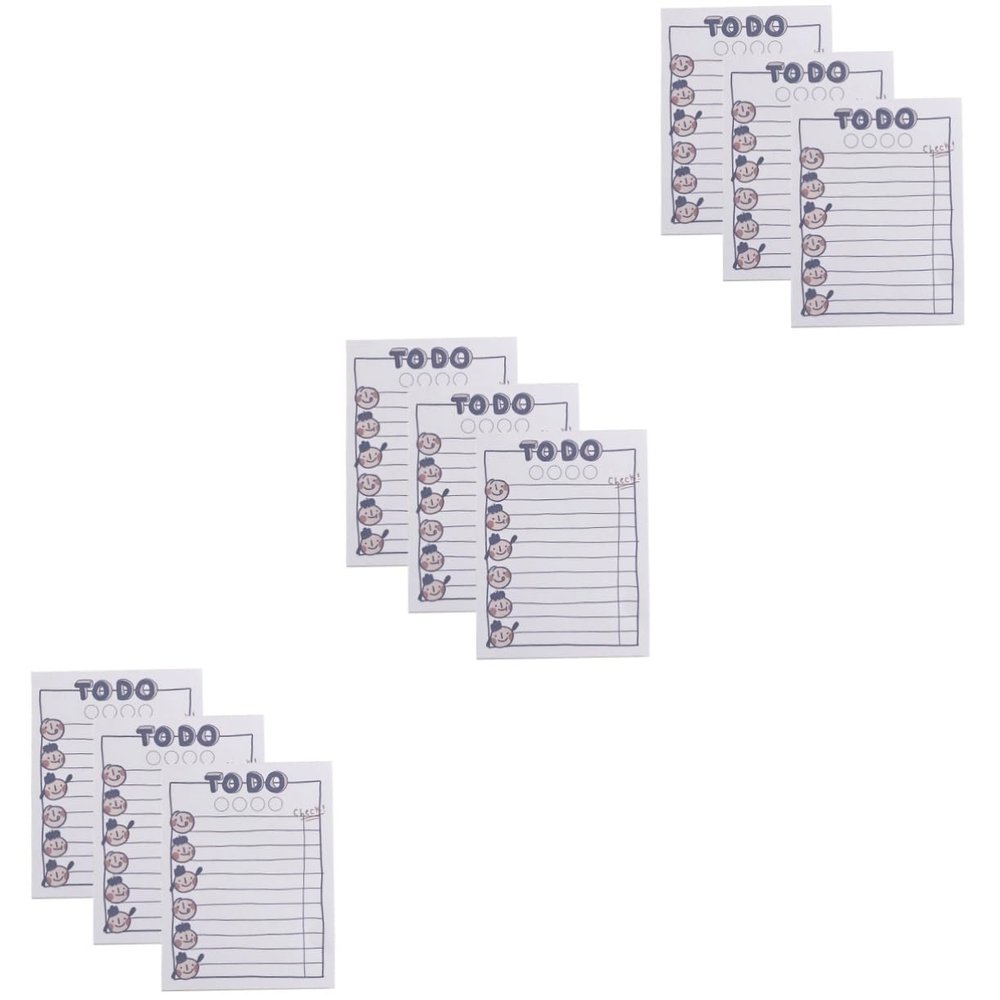 VILLCASE 9-Piece Cartoon Mini Notepad Set