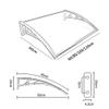 Transparent Door Canopy, 60 x 120 cm view 4