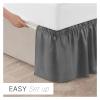 Pleated Elastic Bed Skirt, Wrinkle-Resistant, Machine Washable, 140 x 200 x 38 cm view 3