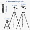Lusweimi Binocular Tripod, 184 cm Aluminum Spotting Scope Tripod with Adapter, 2 Quick-Release Plates and Phone Holder, Compatible with Binoculars, Spotting Scopes, Cameras and Phones, Black view 2