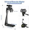 Lusweimi Binocular Tripod, 184 cm Aluminum Spotting Scope Tripod with Adapter, 2 Quick-Release Plates and Phone Holder, Compatible with Binoculars, Spotting Scopes, Cameras and Phones, Black view 3