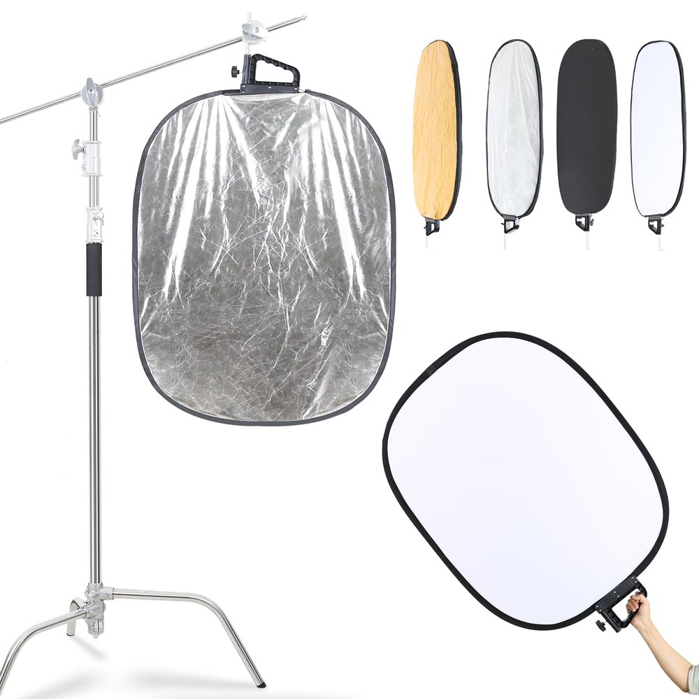 Konseen 5-in-1 Photography Reflector 68.6 x 88.9 cm with Handle