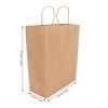 50 Kraft Paper Bags with Handles, 270 x 210 x 110 mm view 3