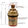 Brass Ceramic Faucet Cartridge, Quarter-Turn, 1/2 in x 20-Tooth Spline, 43 mm (Red + Blue) view 2