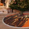 30-Inch Owl Christmas Tree Skirt with Pompom Trim view 1