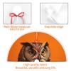 30-Inch Owl Christmas Tree Skirt with Pompom Trim view 4