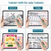 Yuanchu Universal Stylus Pens for Tablets, 3-Pack, High-Precision Fiber Tips, Black, Silver and Light Blue view 4