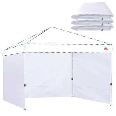 JANCANOPY Instant Canopy Sidewalls for 25.4 x 25.4 cm Canopy, Straight Leg, 3-Piece, White Only