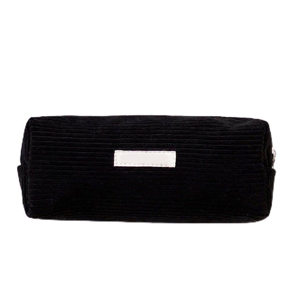 Corduroy Pencil Case, Aesthetic Beige and Pink Pouch, Large Capacity