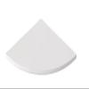 SPXTOM 7–16 in. Floating Triangle Wall Shelf, Rustic Wood, White, 25 cm view 1