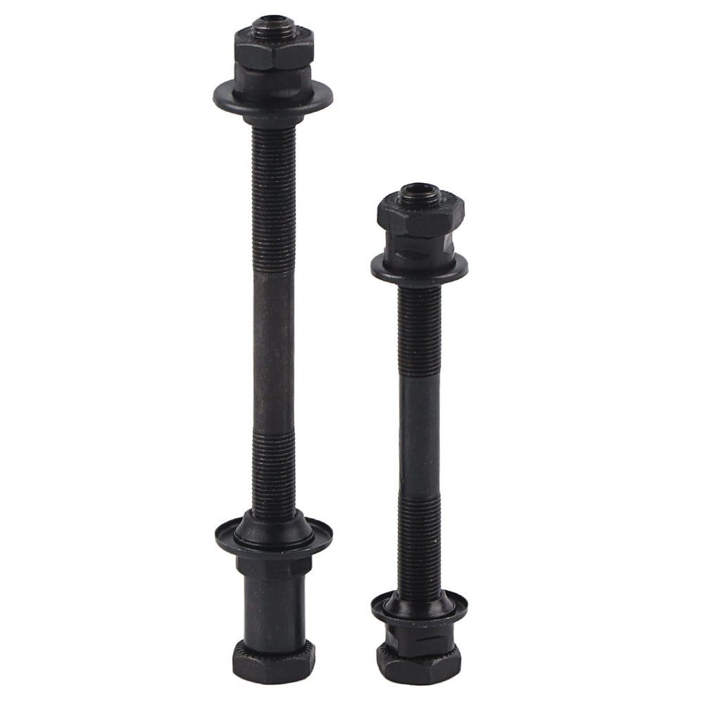 equlup 1 Pair Bicycle Hub Axles, Quick-Release Front and Rear Axles, Steel