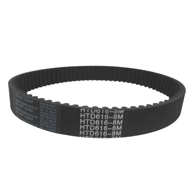 HTD 608-8M-24, Width 10–40 mm, Curvilinear-Tooth Belt, Fiberglass Core, 8 mm Pitch, 608 mm Length, HTD8M Rubber Timing Belt, 76 Teeth