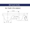 HTD 608-8M-24, Width 10–40 mm, Curvilinear-Tooth Belt, Fiberglass Core, 8 mm Pitch, 608 mm Length, HTD8M Rubber Timing Belt, 76 Teeth view 3