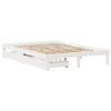 LLEZKBR Bed Frame with Drawers, White, 120 x 190 cm, Small Double Bed, Solid Pine view 3