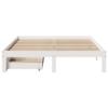 LLEZKBR Bed Frame with Drawers, White, 120 x 190 cm, Small Double Bed, Solid Pine view 4